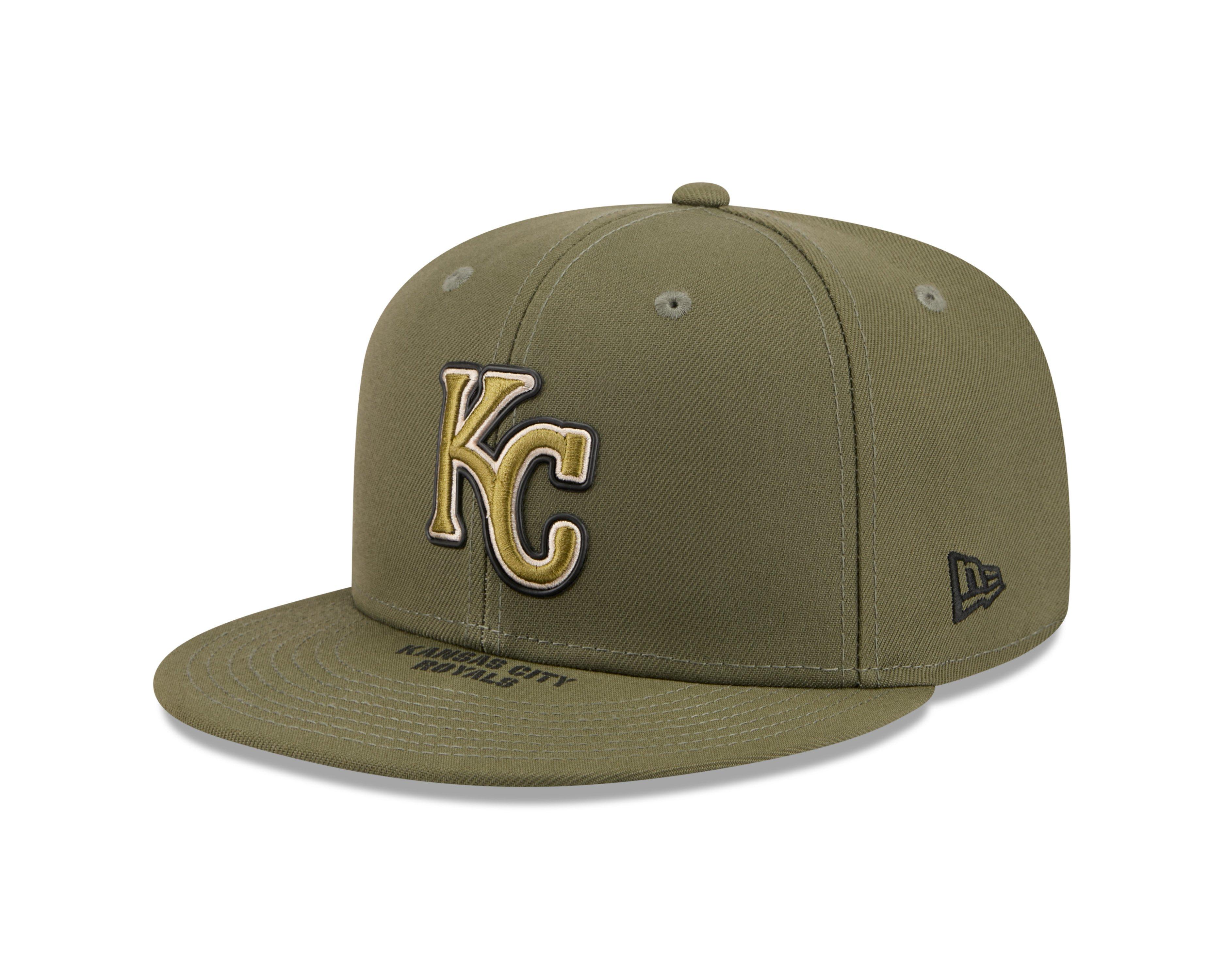 New Era Kansas City Royals 9FIFTY Armed Forces Snapback Hat-Green - GREEN
